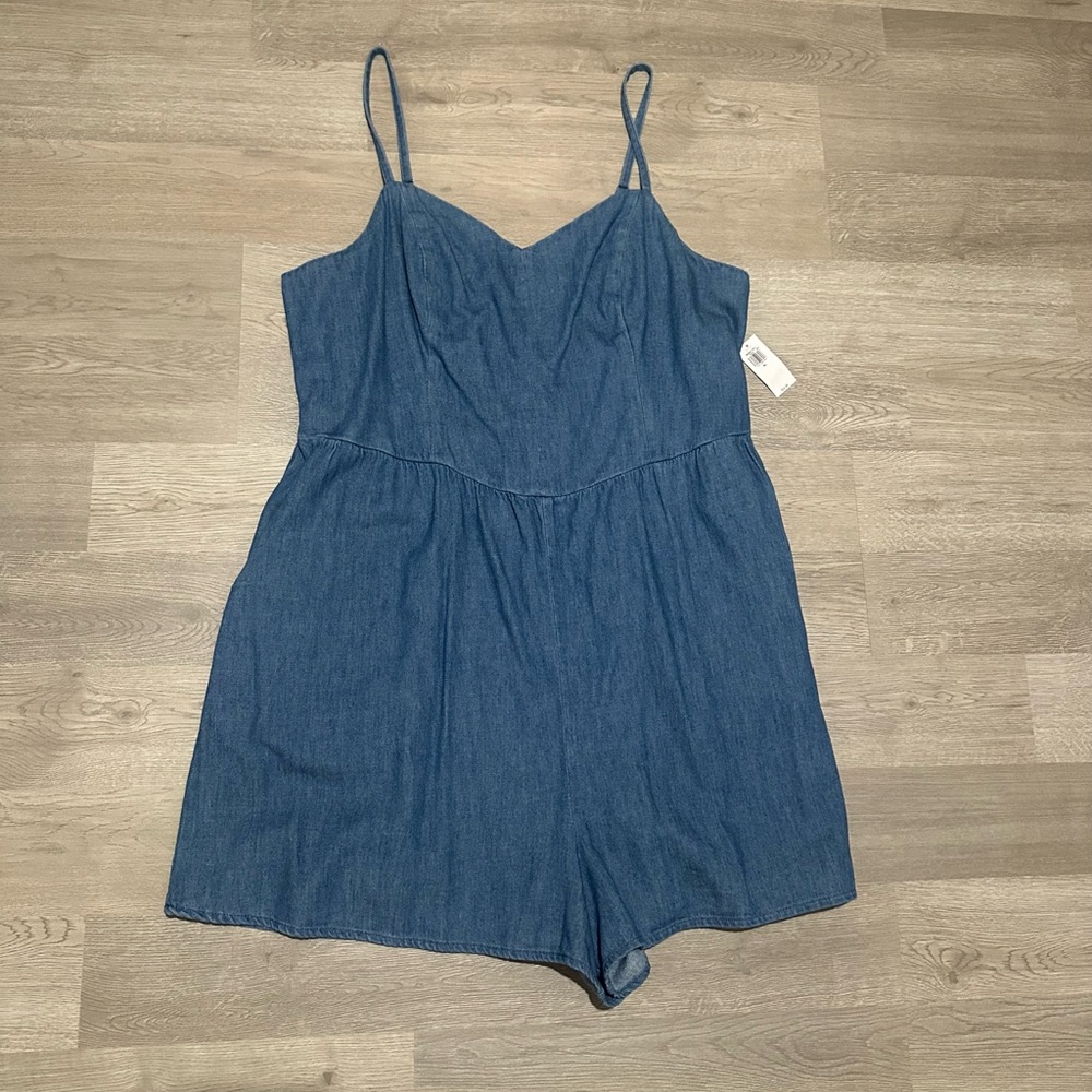 Old Navy Blue Denim Romper